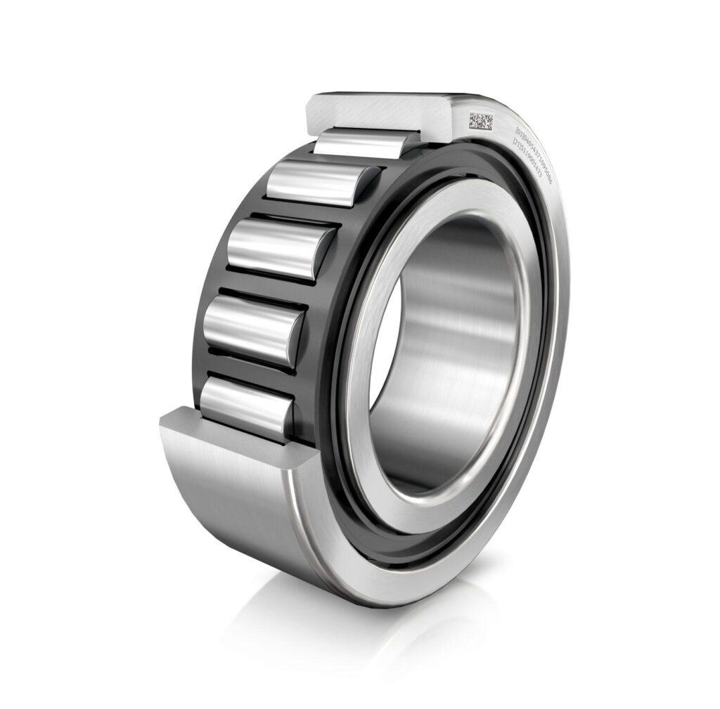 Cylindrical roller bearing showing an open cross section.