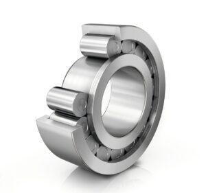 Cylindrical roller bearing shown with open cross section.
