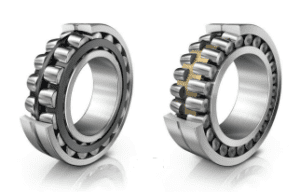Two different vibratory bearings are shown with partial cross sections. 